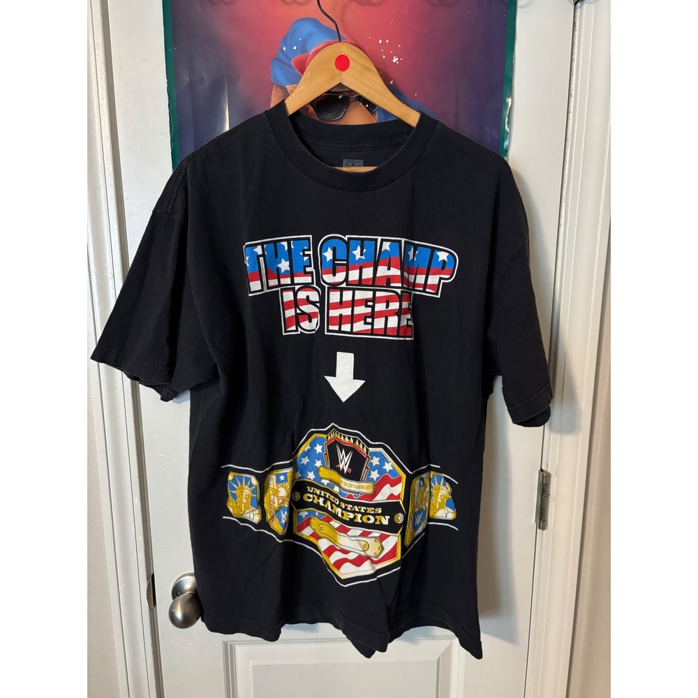 WWE The Champ Is Here United States Champion Wrestling Mens T Shirt XL